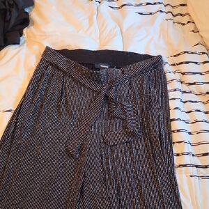 Torrid Elegant Black and Sparkly Striped Skirt